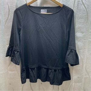 Vero Moda Black Ruffle Hem Blouse